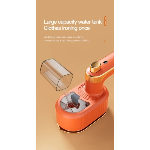 Handheld Garment Steamer, Portable Mini Steamer for Home or Dormitory Use, Foldable Mini Steam Iron - US Specs, Khaki