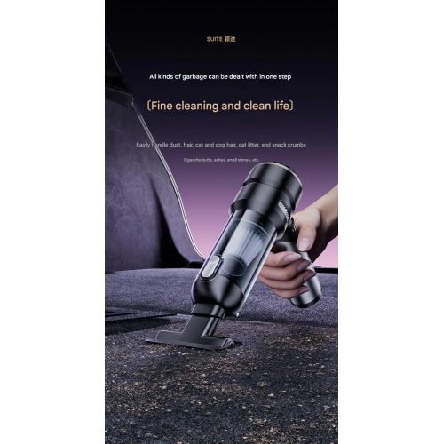 Car Vacuum Cleaner Household Rechargeable Portable Handheld Brushless Small Dust Blower High Suction Power Vacuum Cleaner 16000Pa - Black Gold