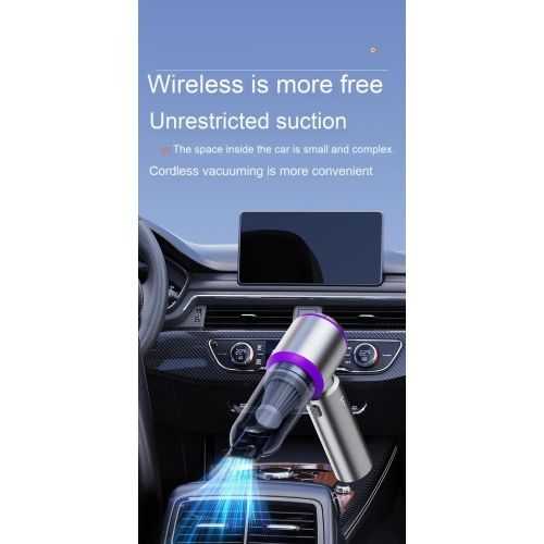 Car Vacuum Cleaner Small Large Suction Household Car Portable Inflatable Dual-purpose Handheld Car Dust Blower - Silver Blue