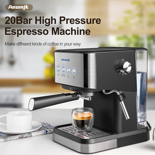 Home-use Italian drip coffee machine with touch panel cappuccino coffee maker, milk frother, steam wand, home and barista latte machine - CM3010 -