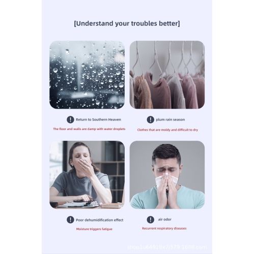 New dehumidifier household high-power small dehumidifier bedroom living room mini dehumidifier plum rain returns to the south day - American Standard