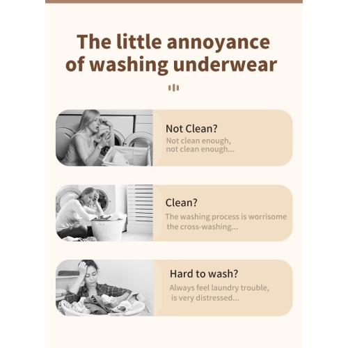 Mini Washing Machine Ultra Clean Underwear and Socks Washing All-in-One Small Home Large Capacity Washer and Dryer - US Specs - Cream Yellow