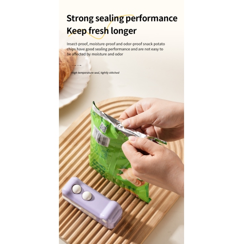 Hot selling mini sealing machine household hand pressure sealer magnetic suction portable small snack moisture-proof sealing machine - green