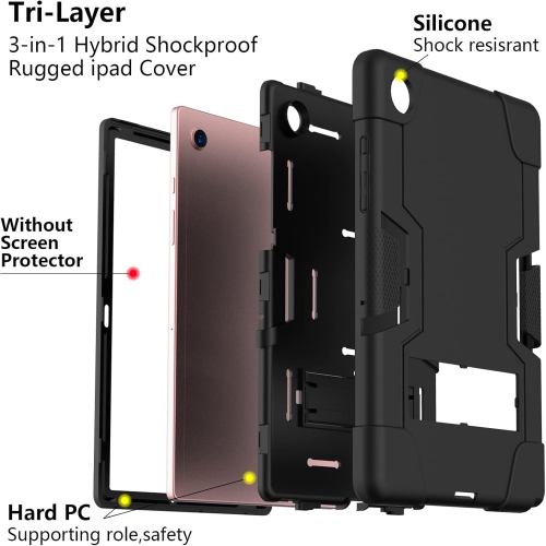 Tasnim Case for Samsung Galaxy Tab A9+ 11 Inch 2023 Model, Heavy Duty Shockproof Rugged Protective Case for Galaxy Tab A9 Plus Tablet (Pink)