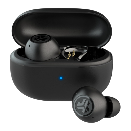 JLab Go Pop ANC True Wireless Earbuds & Charging Case, Black, Active Noise Cancelling, 10mm Drivers, Dual Connect, Customize Your Sound with App,