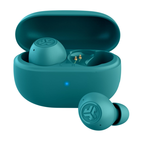 JLab Go Pop ANC True Wireless Earbuds & Charging Case, Teal, Active Noise Cancelling, 10mm Drivers, Dual Connect, Customize Your Sound with App, Be...