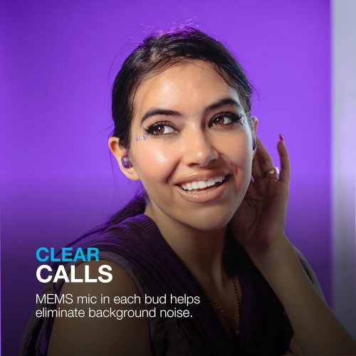 JLab Go Pop ANC True Wireless Earbuds & Charging Case, Transparent Neon Green, Active Noise Cancelling, 10mm Drivers, Dual Connect, Customize Your