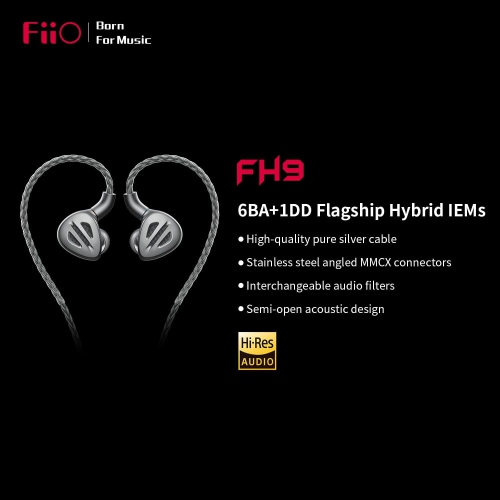 Écouteurs FiiO FH9 1 IEM à haut-parleur à armature équilibré dynamique 6
