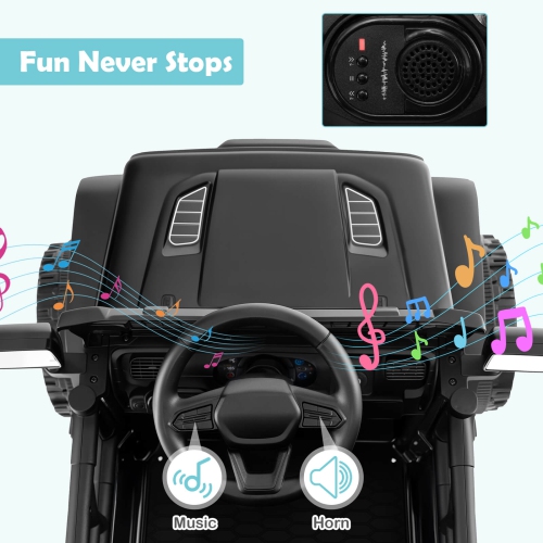 Costway 12V Kids Ride on Truck Car Battery Powered Electric Vehicle with Remote Control White/Purple/Red/Blue/Black/Pink