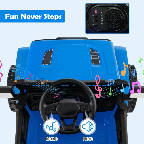 Véhicule électrique à batterie pour enfants 12&nbsp;V de Costway avec télécommande Blanc/Violet/Rouge/Bleu/Noir/Rose