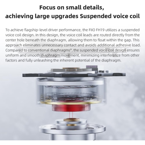 FiiO FH19 HiFi Earphone 2 Dynamic 6 Balanced Armature Drivers IEMs
