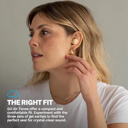 JLab Go Air Tones+ True Wireless Earbuds Designed with Auto On and Connect, Touch Controls, 32+ Hours Bluetooth Playtime, EQ3 Sound, and Dual