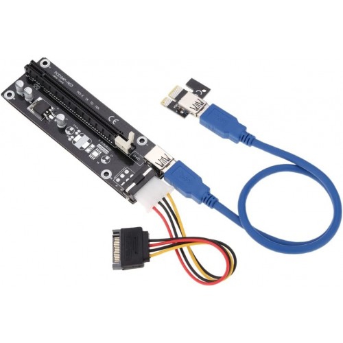 USB3.0 PCI-E Express 1x to 16x Extender Riser Card Adapter