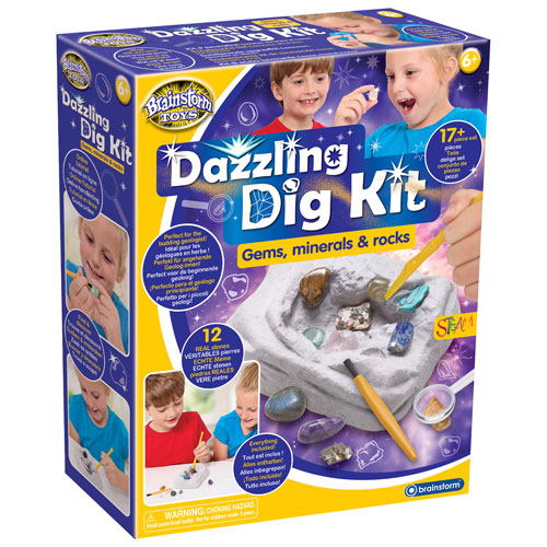 Jeu de géologie Dazzling Dig Kit de Brainstorm