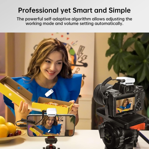 Microphone-cravate sans fil Hollyland Lark M1 suppression active du bruit, plage 200 m, autonomie de batterie 8H, Ultramini portatif, microphone