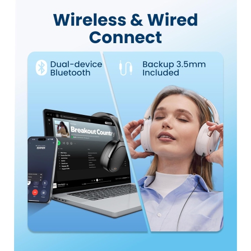 Edifier WH950NB Gen 2 Wireless Hybrid Active Noise Cancelling Headphones