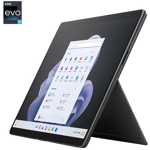 Remis à neuf - Tablette Surface Pro 9 13&nbsp;po 256&nbsp;Go Windows 11 de Microsoft avec Evo Core i5-1235U d'Intel/RAM 8&nbsp;Go - Graphite
