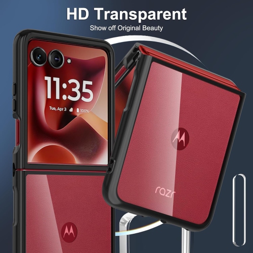 [CS] Thin Hard PC TPU Back Cover Case for Motorola Moto Razr Ultra 2025, Black