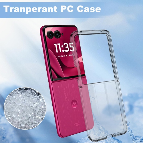 [CS] Thin Hard PC TPU Back Cover Case for Motorola Moto Razr Ultra 2025, Clear