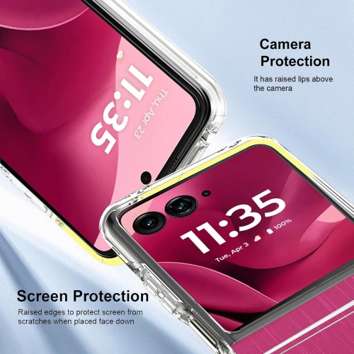 [CS] Thin Hard PC TPU Back Cover Case for Motorola Moto Razr Ultra 2025, Clear