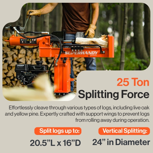 SuperHandy Gas-Powered Log Splitter