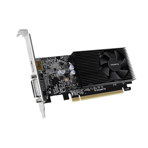 GIGABYTE GeForce GT 1030 Video Card Low Profile D4 2G DirectX 12, 1417 MHz Boost, 2100 MHz Memory, DDR4, 1x DVI-D, 1x HDMI