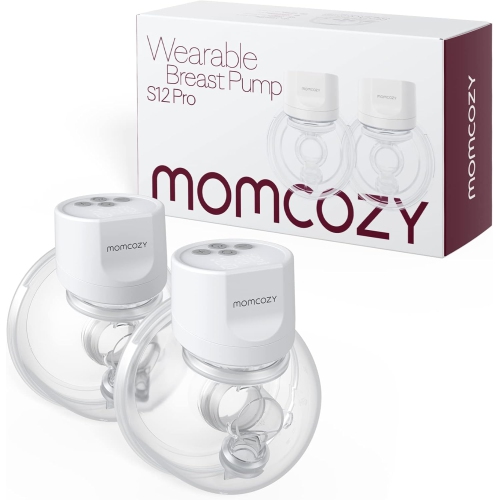 Momcozy Hands-Free Breast Pump S12 Pro Wearable, Double Wireless Pump with Comfortable DoubleFit Flange, 3 Modes & 9 Levels Electric Pump Portable,