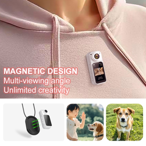 Outdoor Recording Thumb Camera HD 1080p Video Recorder First-Person Perspective Life Recording 180° Rotating Lens 1.47" Screen Magnetic Strap -