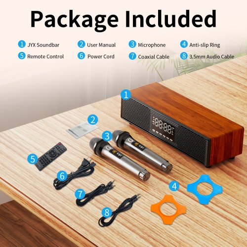 FanFun Soundbar, Bluetooth Soundbar with Remote, Auto Volume Boost, 3 Equalizer Modes, 2 in 1 Detachable Soundbar for TV/PC/Gaming/Projectors, H1