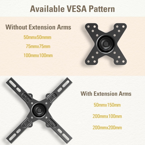 TV Wall Mount Full Motion for Most 17-39 Inches LED LCD TV/Monitor, Computer Monitor Mount with Articulating Arms, up to VESA 200x200mm and 33 lbs