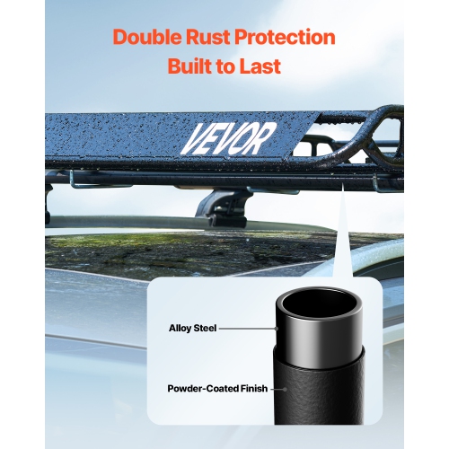 VEVOR 51 x 36 x 4.1 in Roof Rack Basket, Universal Rooftop Cargo Carrier with 1120 x 870 x 260 mm Cargo Bag, Net, Ratchet Straps, 200 lbs Max Load