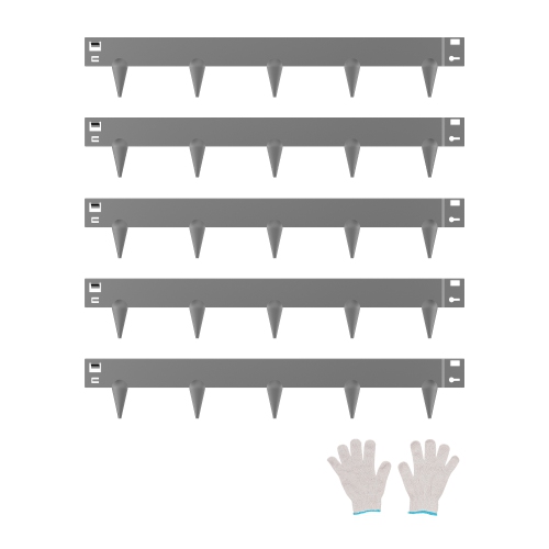 VEVOR 39x3 in Steel Landscape Edging,5 Packs Rust-Resistant Metal Landscape Edging, Bendable Garden Edging Border,Heavy Duty Lawn Edging, Flower Bed