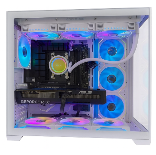 PcTech Gaming PC - AMD Ryzen 5 7600X3D 32G DDR5 Ram NVIDIA RTX 5070 Ti - 1TB M.2 NVMe SSD- Win11 Pro, White