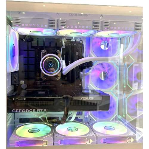 PcTech Gaming PC - AMD Ryzen 7 9800X3D 32G DDR5 Ram NVIDIA RTX 5070 Ti - 1TB M.2 NVMe SSD- Win11 Pro, White