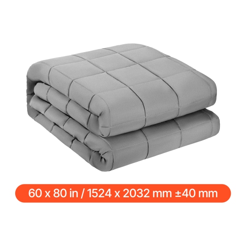 VEVOR 60 x 80 in Weighted Blanket, 25 lbs, Queen Size, Cooling Breathable Heavy Blanket with Glass Beads,All-Season Use, Suitable for 250-310 lbs