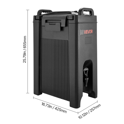 VEVOR 5 Gal/19L Insulated Beverage Dispenser,Hot and Cold Beverage Server with Spigot & Handle, Food-Grade Thermal Drink Dispenser Cooler for Tea