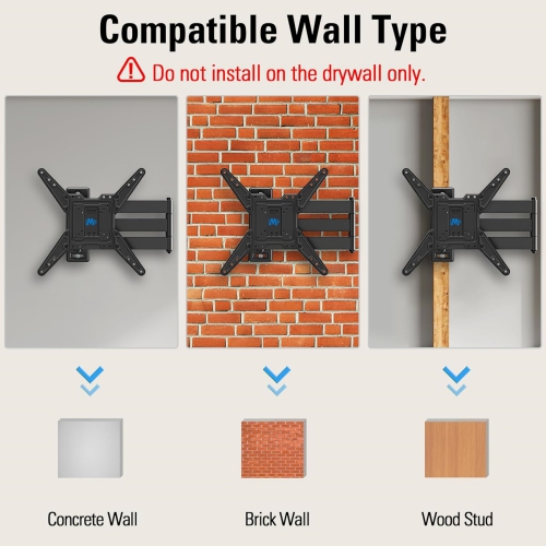 Long Arm TV Wall Mount for Most 26-65 Inch TVs, 30 Inch Long Extension TV Mount Swivel and Tilt, Full Motion Wall Mount TV Bracket Fit Max VESA