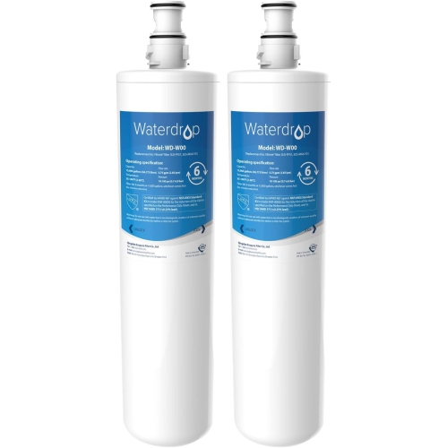 Waterdrop - Filtre à eau maximum pour dessous d'évier 3US-MAX-F01, remplacement pour Filtrete - Blanc