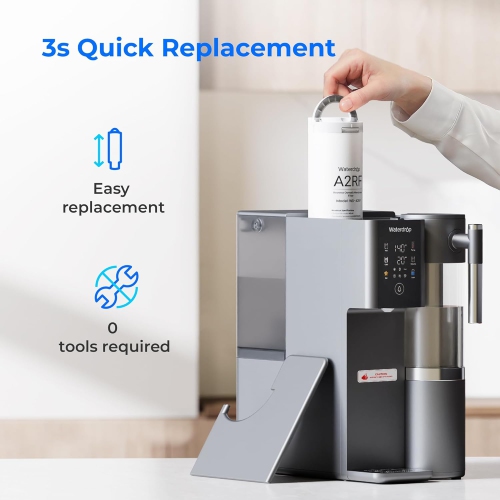 Goutte d'eau – Filtre WD-A2RF, remplacement du système d'osmose inverse de comptoir WD-A2, durée de vie de 12 mois – Blanc