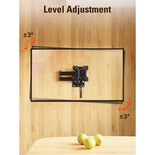 Lockable RV TV Mount for Most 10-26 Inch Flat Screen, for Camper Trailer Truck Boat, Full Motion RV TVs Wall Mount Quick Release Lock, VESA