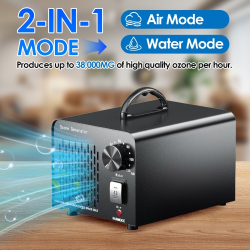 Générateur d'ozone 20000 mg/h, machine de désinfection de l'espace de traitement d'eau tout usage, purificateur d'air domestique adapté à la