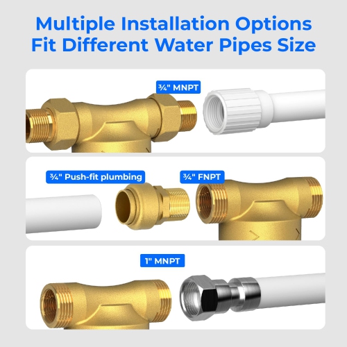 Goutte d'eau : filtre à sédiments de 40-50 microns, système de filtre à eau Backwash pour maison entière pour puits/eau de la ville