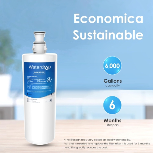 Filtre à eau de dessous d'évier Waterdrop 3US-AF01, remplacement du filtre standard