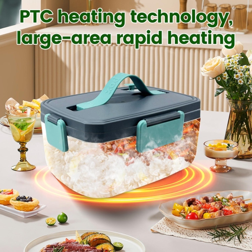 Adult Electric Lunch Box, 3.0L Fast Heating Double Layer Lunch Box, Portable Food Heater for Car, Truck, Office, Home, and Travel