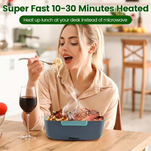 Adult Electric Lunch Box, 3.0L Fast Heating Double Layer Lunch Box, Portable Food Heater for Car, Truck, Office, Home, and Travel