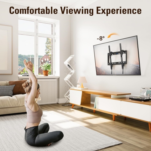 TV Wall Mounts for Most 26-60" LED, LCD, OLED, Plasma Flat Screen TVs, Tilting TV Mount Low Profile up to VESA 400 x 400mm and 88 LBS Loading