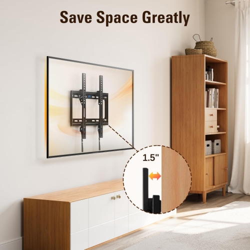 TV Wall Mounts for Most 26-60" LED, LCD, OLED, Plasma Flat Screen TVs, Tilting TV Mount Low Profile up to VESA 400 x 400mm and 88 LBS Loading