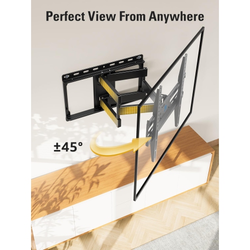 TV Wall Mount for Most 32-65" Flat Screen TVs, Full Motion TV Mount with Dual Swivel Articulating Arms, Easy for TV Centering, Max VESA 400x400mm, 99