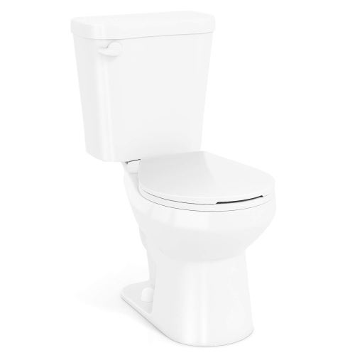 Costway Two-Piece Round Toilet Standard Toilet with 17.5" ADA Comfort Chair Height Seat