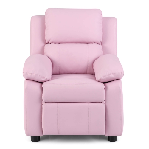 Fauteuil inclinable en cuir PU pour enfants avec accoudoir et appuie-tête Lounge 3 couleurs de Costway